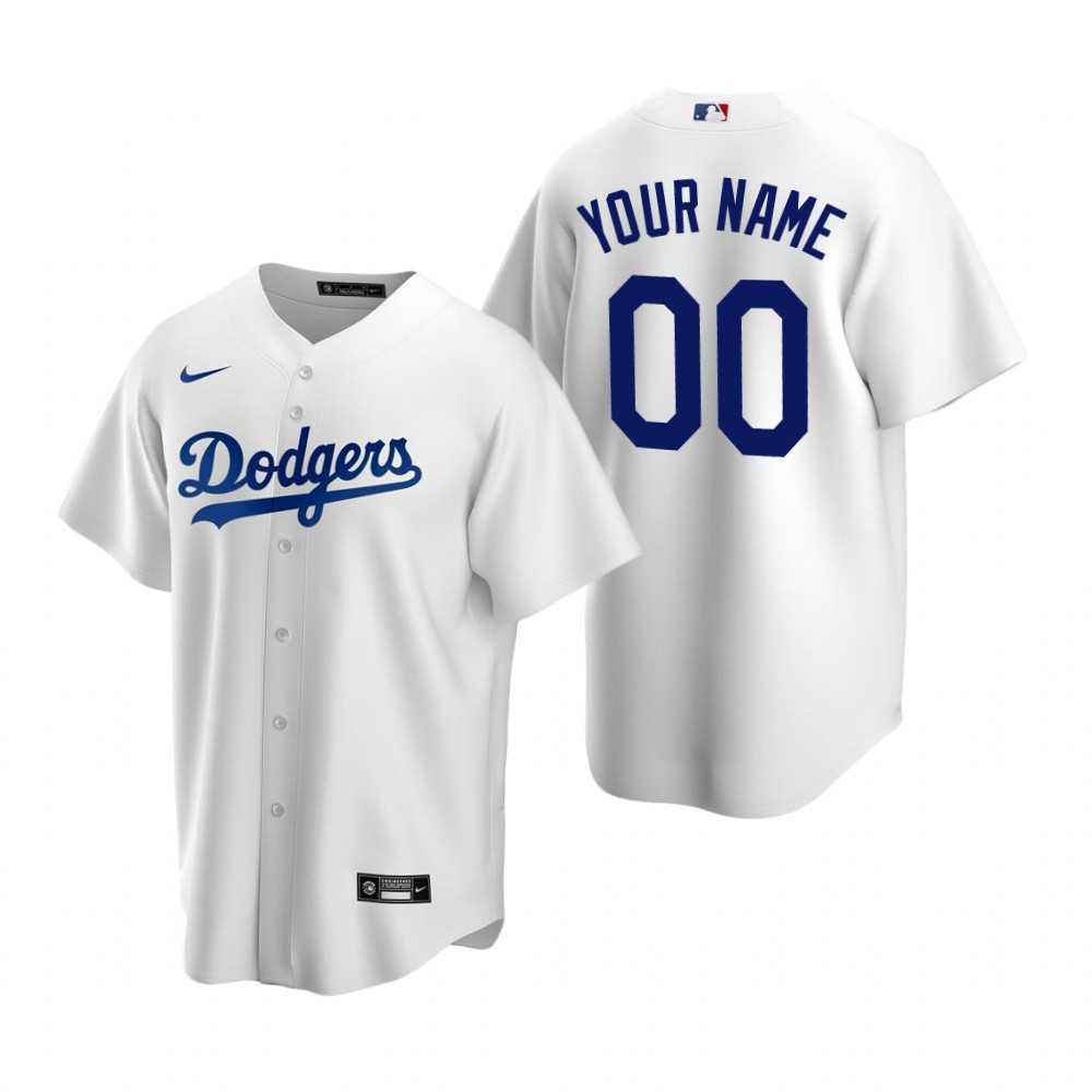 Los Angeles Dodgers Customized Nike White Stitched MLB Cool Base Home Jersey